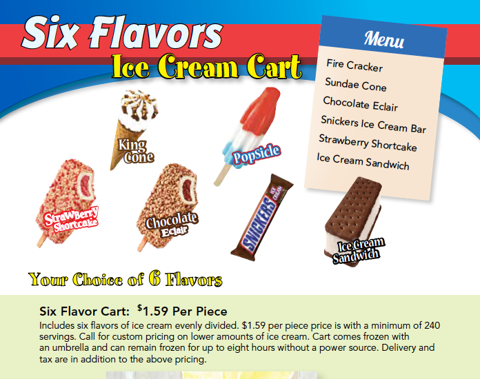 Best Ice Cream Carts in Chicago Onsite at your location