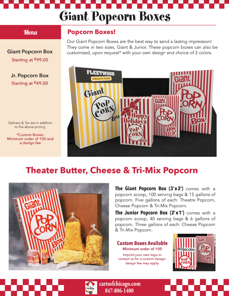 Best company gift giant popcorn boxes
