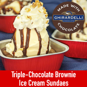 catered brownie sundaes