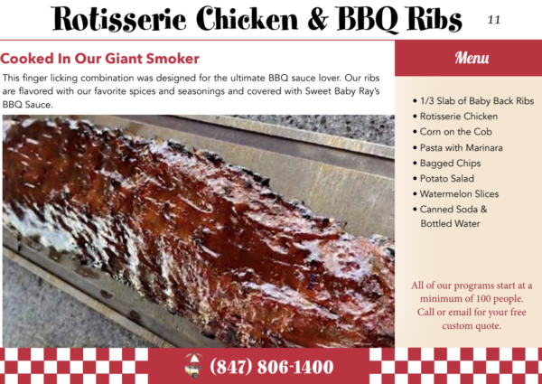 catering chicken bbq ribs
